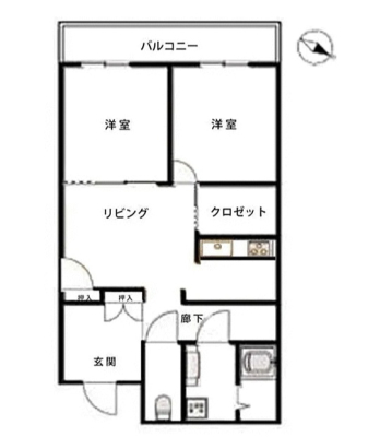 神奈川県横浜市南区真金町1丁目の中古マンションの間取り図