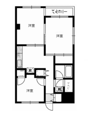 神奈川県横浜市神奈川区子安通3丁目の中古マンションの間取り図